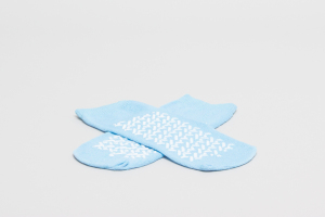 Socks Non-Skid Double Sided Large Blue