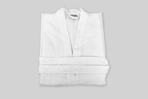 Waffle Kimono Style Robe 50/50 Polycotton 230gsm White
