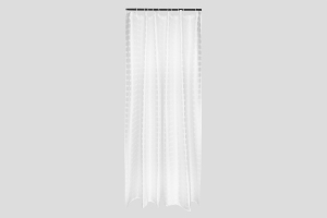 Shower Curtain Box Stripe 100% Polyester White